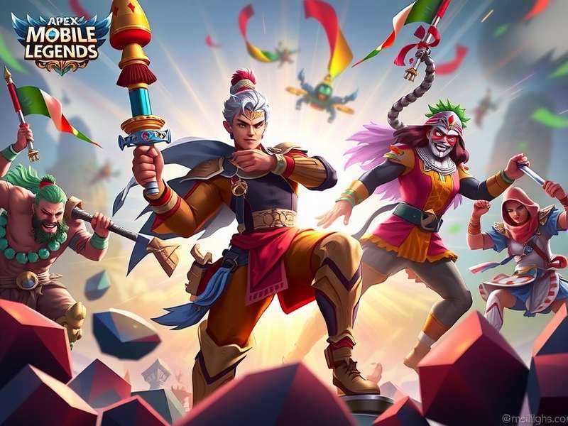 Apex Mobile Legends Rampage game cover featuring Indian-inspired heroes in battle
